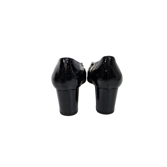 Stuart Weitzman Black Patent Leather Bow Heels - Picture 5 of 9